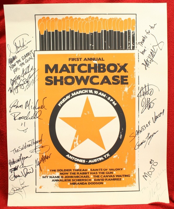 2022 1st MATCHBOX SHOWCASE Concert Poster Signed & Numbered 2 of 26 Austin TX
