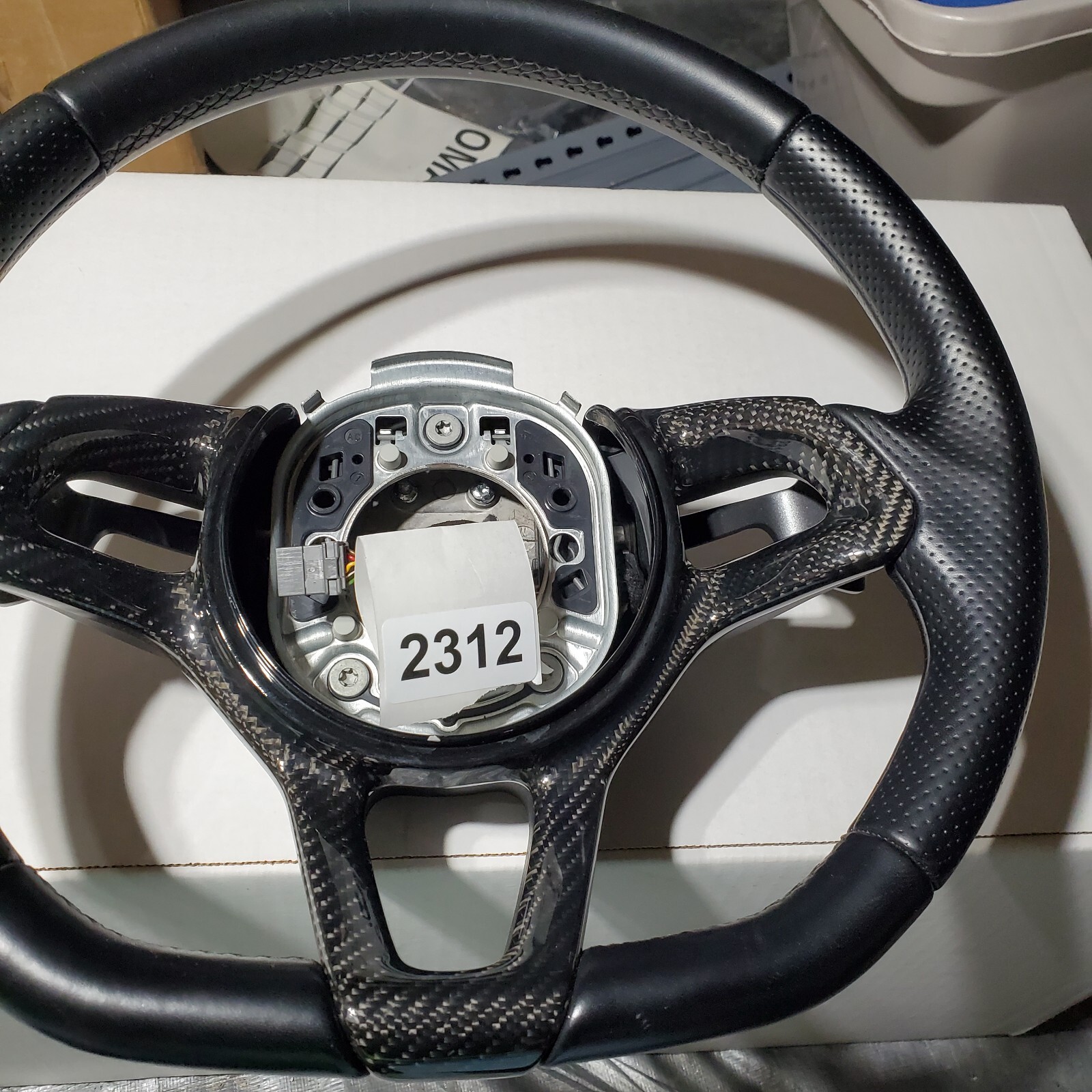 MCLAREN STEERING WHEEL CARBON FIBER GENUINE OEM PADDLE SHIFT BLENDE  650s