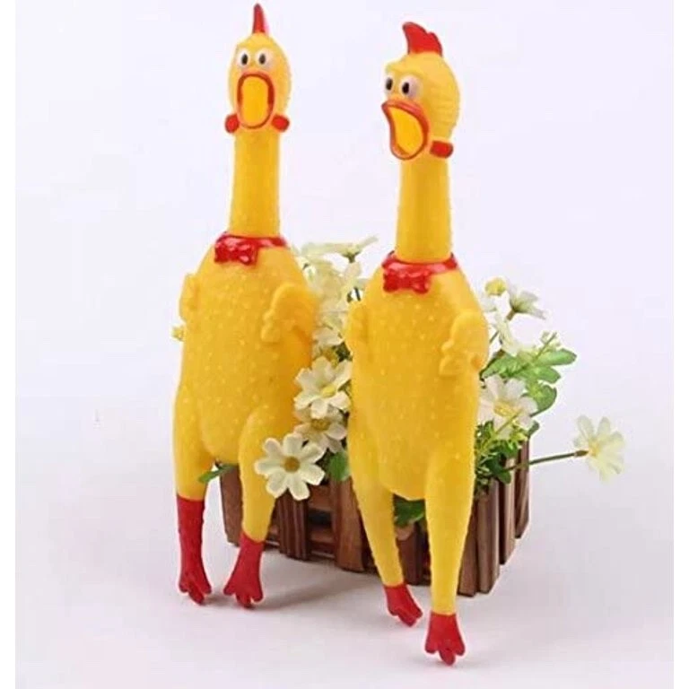 Juguete de goma extra carga pollo/apretar perro 37 cm/14,5 pulgadas, broma adulto o niños Foto 2 de 4