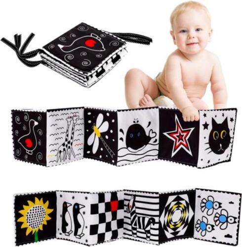 Black and White High Contrast Sensory Toys Baby Soft Books - Picture 1 of 6
