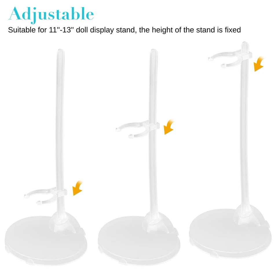20 Set Doll Stand Display Holder for 11"-13" Doll Transparent Model Rack Support - Image 2 of 4