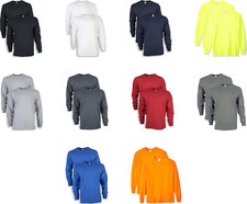 Gildan Men's Ultra Cotton Adult Long Sleeve T-Shirt 2 Pack 
