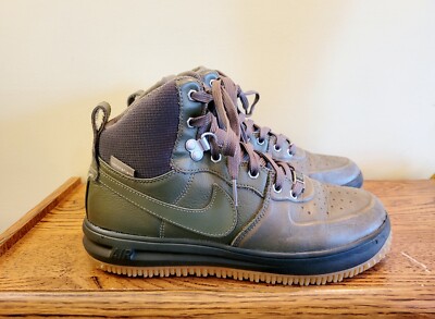 Nike Air Lunar Force 1 SneakerBoot Shoes Size 6.5Y Green 706803-202 Watershield