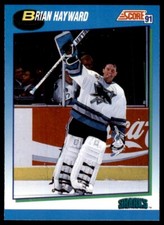 1991-92 Score Canadian Brian Hayward #554 San Jose Sharks