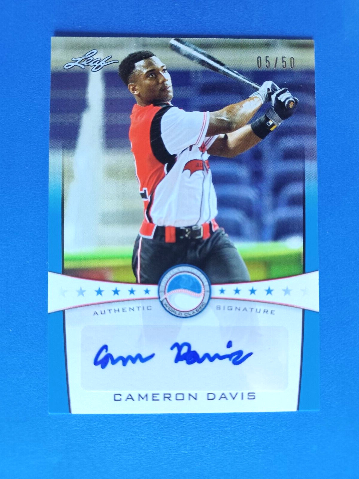2013 LEAF BASEBALL CAMERON DAVIS #PSA-CD1  POWER SHOWCASE AUTOGRAPH #05/50