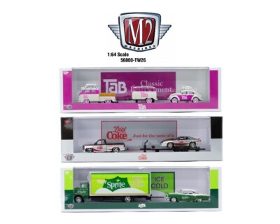 AUTO HAULERS ''SODA'' RELEASE 26, 3 PC SET 1/64 DIECAST MODELS M2 56000-TW26
