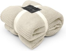 Luxury Popcorn Throws Double & King Size Cuddly Cosy Warm Blanket For Sofa & Bed