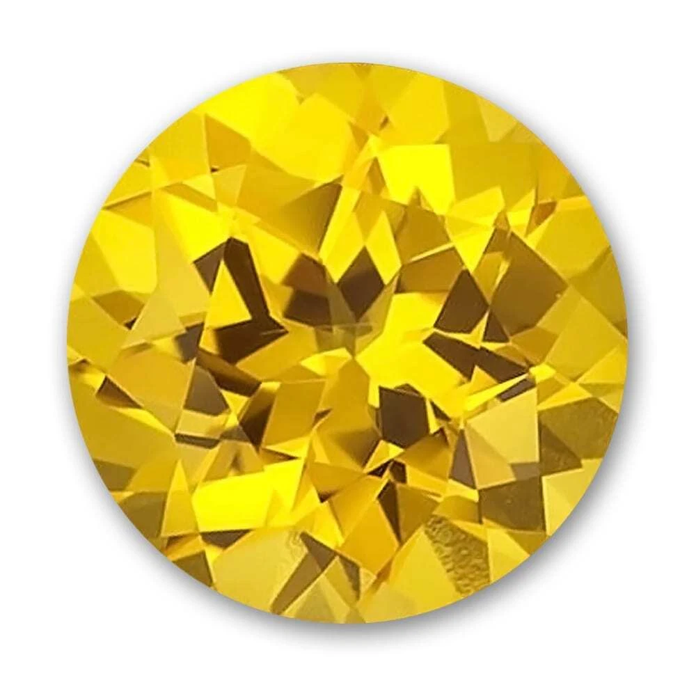 Round yellow sapphire clearance