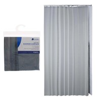 Croydex Grey Shower Curtain 180x180cm Waterproof Mould Proof Vinyl Bathroom NEW