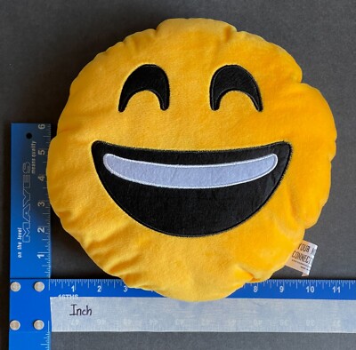 Emoji Smiley Face Emoticon Cushion Stuffed Plush Soft Pillow 11-inch