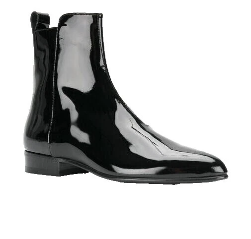 Botas de Cuero Charol Antideslizante para hombres