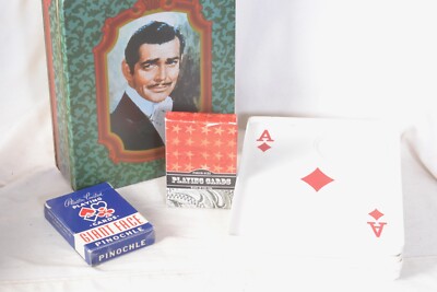 Poker chip set, Gone with the wind + cards & more man cave she shed! B&B parlor
