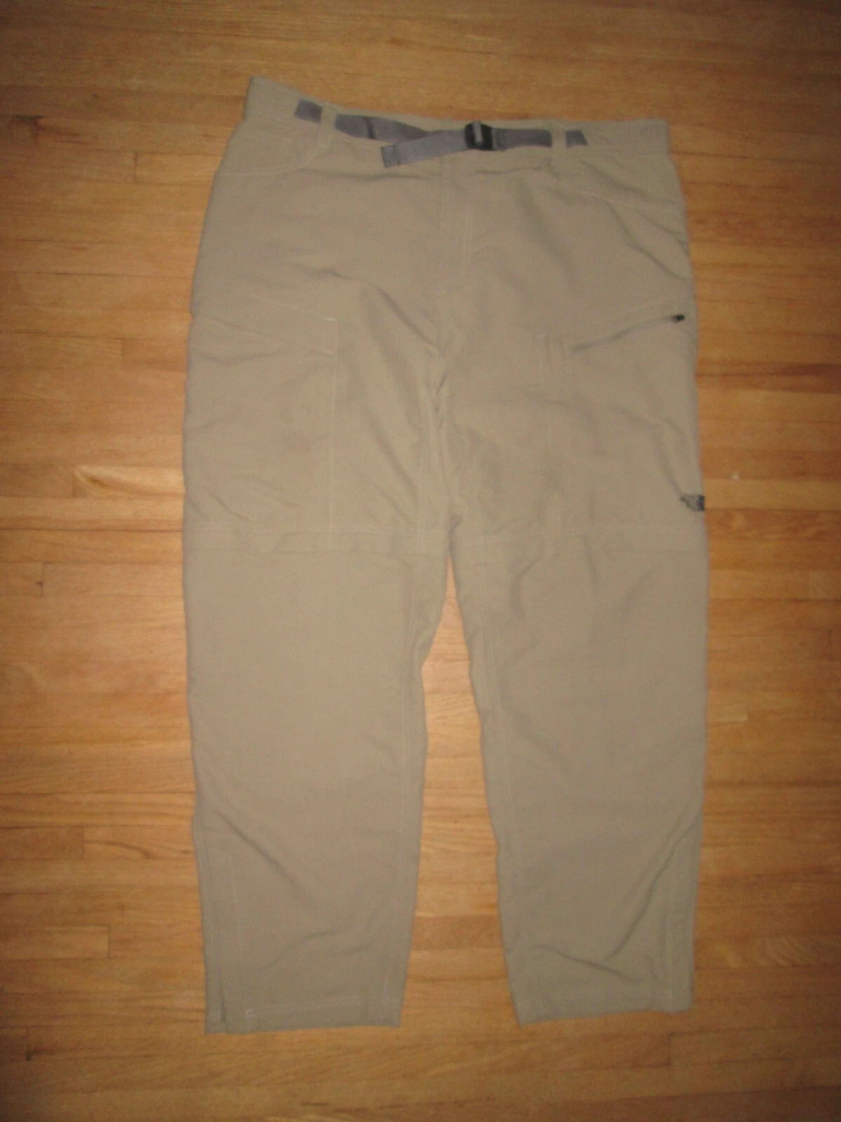 Men's THE NORTH FACE Straight Convertible Hiking Pants-UPF 50 Khaki Size XXL