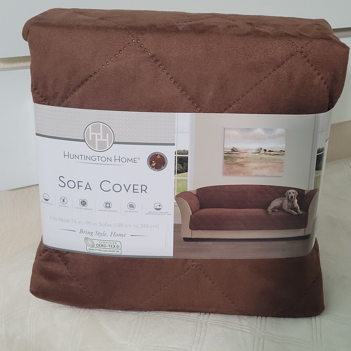 小物 NEIGHBORHOOD EA-FOLDING SOFA/SOFA COVER Huntington Home Brown Quilted Sofa Cover Kids Pet Protection