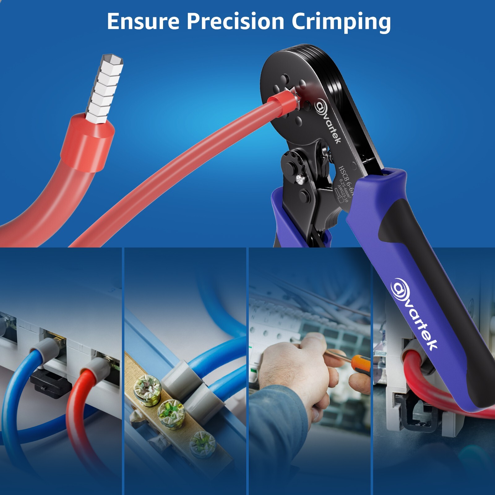 2000pcs Cable Wire Electrical Terminals Ferrule Crimper Plier Crimping