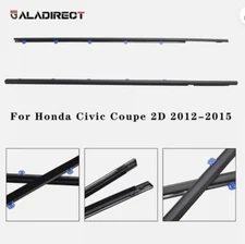 Door Window Weatherstrip Belt Molding L+R for Honda Civic Coupe 2D 2012-2015