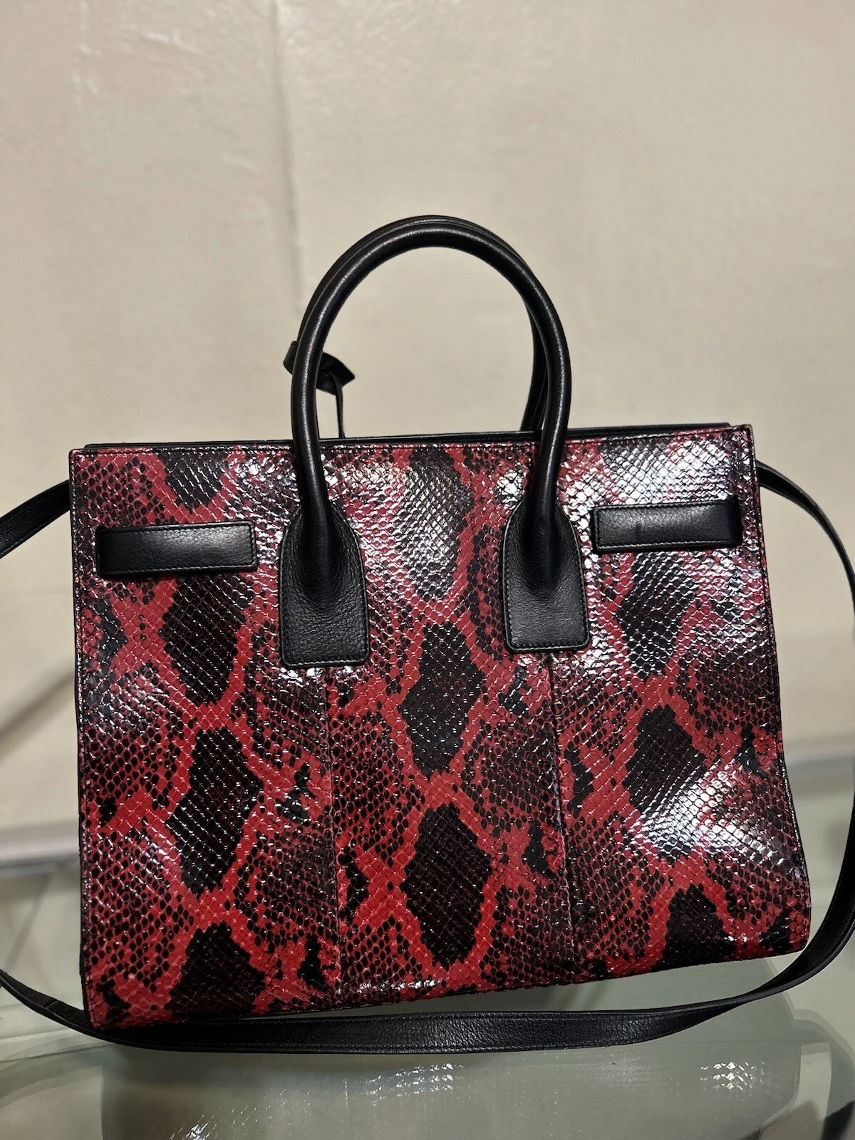 SAINT LAURENT (YSL) Borsa Saint Laurent Sac Dejour in pitone