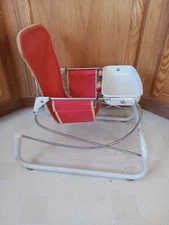 Vtg Cosco RARE Metal Red Highchair Jumper Bouncer Chair 1950's 