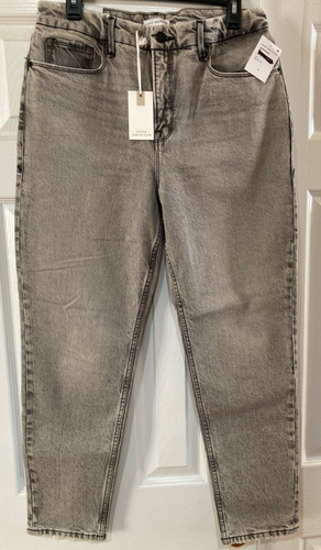 Good American Jeans 8/29 Good Girlfriend High Waist GGHNH602BT Distressed Black - Picture 2 of 18