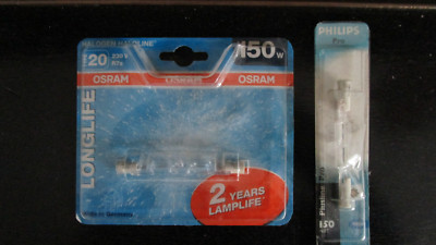2x Osram/Philips Halogenstab 78 mm R7s 230V 150W