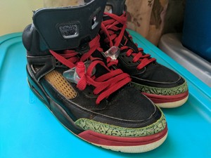 jordan spizike black and green