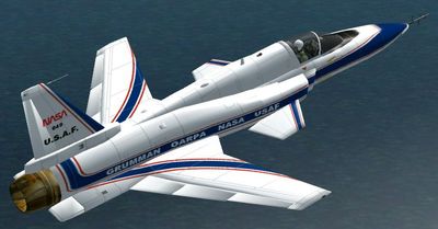Grumman X-29 American Experimental Research Aircraft Desktop Wood Model Large