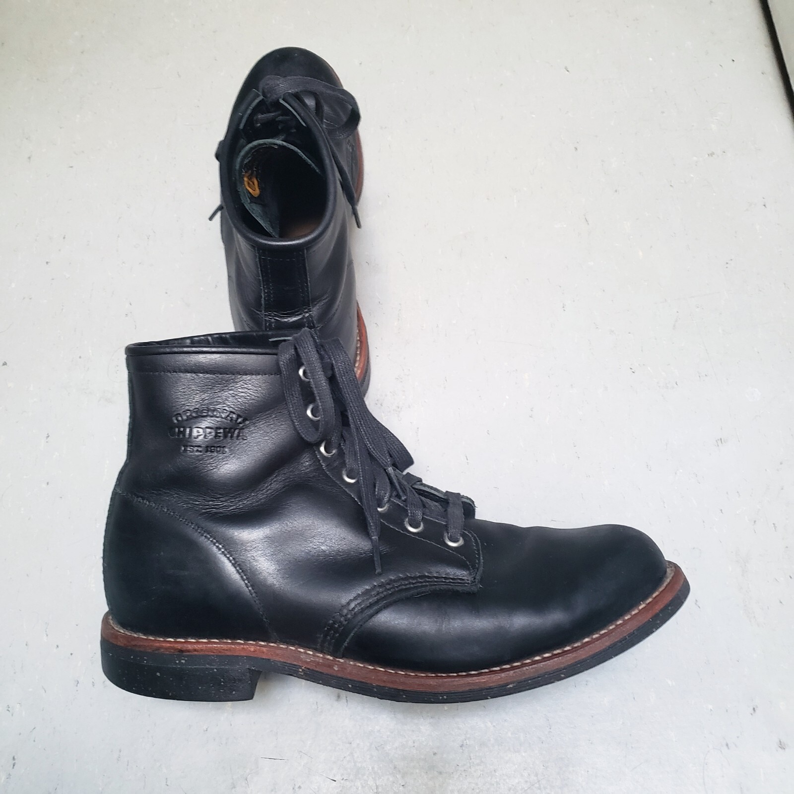 CHIPPEWA BOOT Odessa Aldrich Shoes Black Leather Work Boots 6" 11 D SOLD OUT image 8
