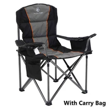 ALPHA CAMP Camping Chair Heavy Duty Folding Chair Padded w/ Cup Holder Oversized