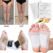50X Bamboo Foot Detox Pads Pain Relief Detoxify Toxins Patch Organic Herbal Care
