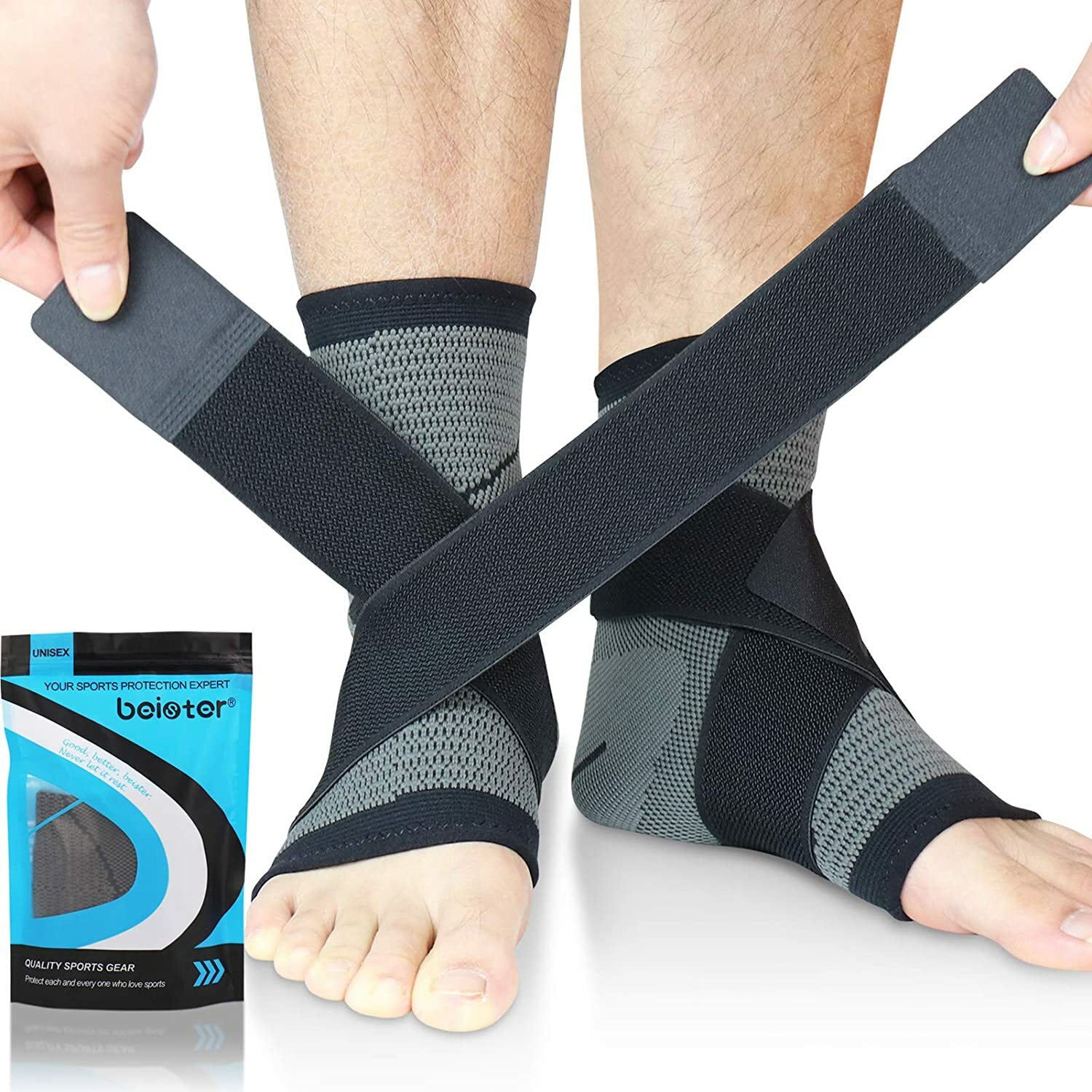 🔥 Beister 1 Pair Ankle Brace Compression Support Sleeve- Women - Men **SEALED**