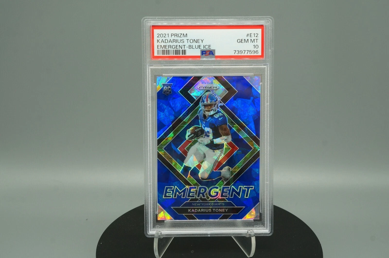 Kadarius Toney Panini Prizm Emergent #E12 Blue Ice