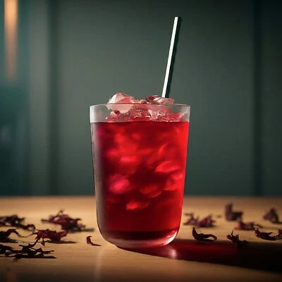 AKSHIT 50 Hibiscus Tea Bags, Pure Hibiscus Tea, Caffeine Free, Prefect For Iced Tea