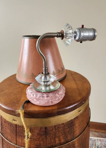Antique Wall Sconce Lamp with Glass & Original Shade - Picture 2 of 13