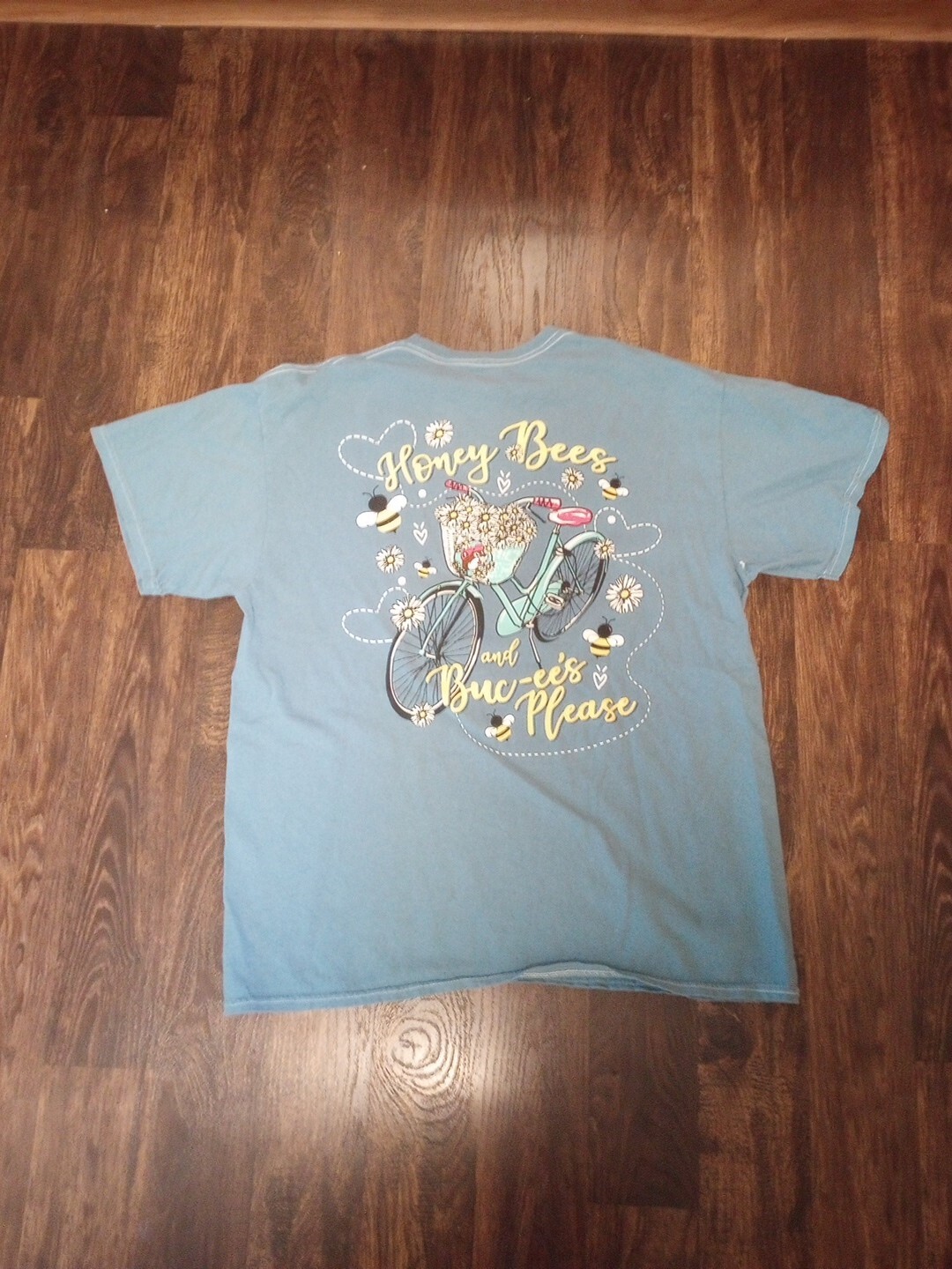 Buc-cee's Honey Bees Blue Size Large T-Shirt