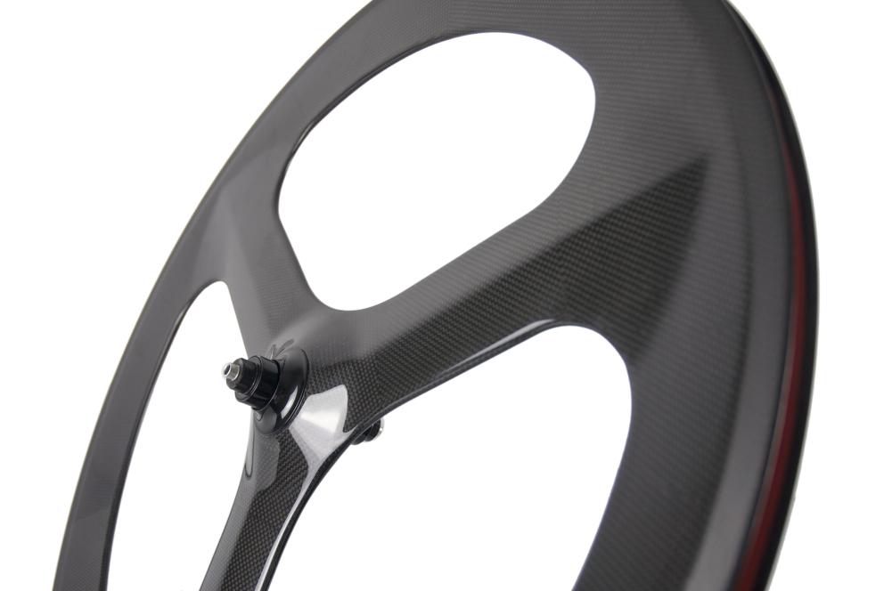 Jeu De Roues Carbone 700C Pour Vélo De Course - Tri Rayons 70 Mm, Freinage Sur Jante