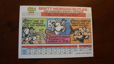 1988 TOPPS BIG BASEBALL CARD # 166 BRETT BUTLER | eBay