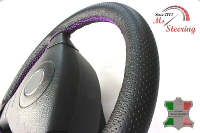 PASST ZU MACK PINNACLE CH600 05- SCHWARZ PERF LEDERLENKRADBEZUG LILA STI