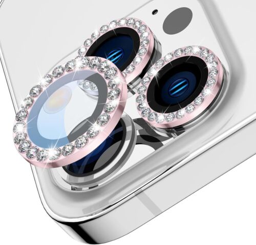 Fr iPhone 16e 16 Pro Max 16 Bling Metal Individual Diamond Camera Lens Protector - Picture 2 of 18