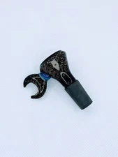 2.5" Dichro Crescent Moon Glass Screen Filter 14mm Bowl Slide Bong Water Pipe C