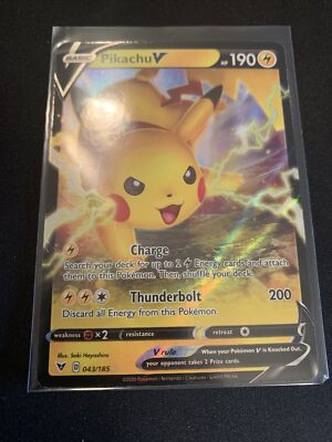 Pikachu Pokémon Card Pikachu V 043/185 Vivid Voltage- NM Ultra Rare Full Art Pokemon