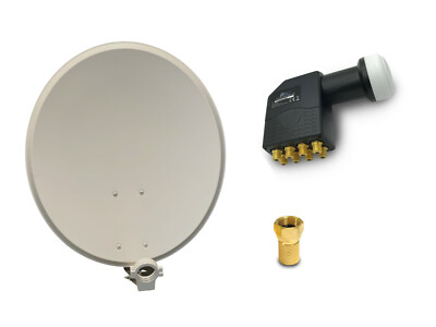 Sat Anlage 8 Teilnehmer Digital 60cm SAT Antenne Stahl + OCTO LNB mit  F-Stecker