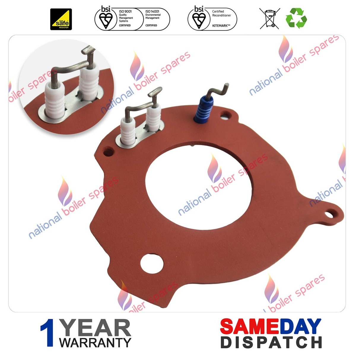 Worcester 87161163810 Electrodes Greenstar - Gas Boilers and Parts