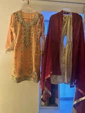 Traditional Fancy formal wedding Asian Indian pakistani dress shalwar qameez