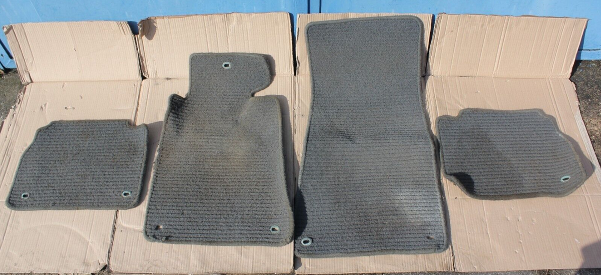 GENUINE BMW E34 FLOOR MATS VELOUR COUNTRY ANTHRAZIT GREY COMPLETE