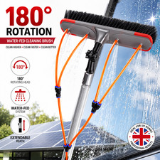 7M Telescopic Water Fed Window Cleaning Brush Solar Panel Roof Cleaner Kit UK