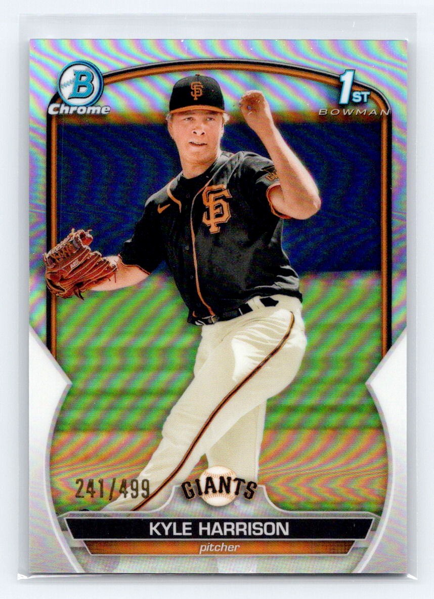 2023 Bowman Chrome 1st Refractor #BCP-93 Kyle Harrison #/499 Giants