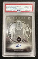 2025-26 Topps Midnight Kon Knueppel RC Oil Marks Equinox #’d /20 PSA 10 AUTO 10