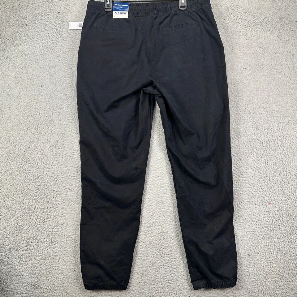 Pantalones de chándal antiguos azul marino modernos para hombre grandes negros con cordón elástico NUEVO Foto 2 de 4