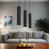 HäNgelampe Schwarz Metall 3 Flammig GU10 Modern HäNgeleuchte Esszimmer KüChe