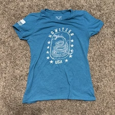 Howitzer Patriotic MFG Women’s Large Liberty Coin V-Neck T-Shirt S/S Shirt